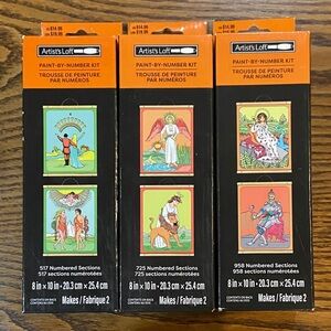 Michaels Halloween DIY Paint-by-Number Kit Trio - Mystic Tarot Card Scenes 🃏🎨